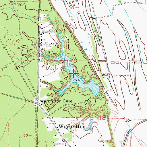 Topographic Map of Jones Lake, AR