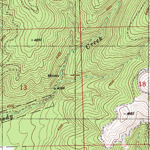 Topographic Map of Upper Lost Cabin Mine, MT