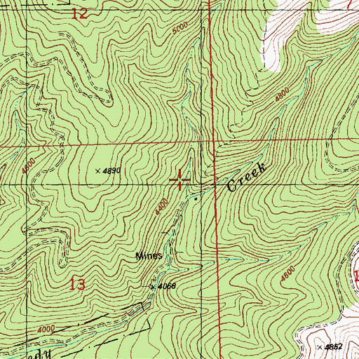 Topographic Map of Hautilla Mine, MT