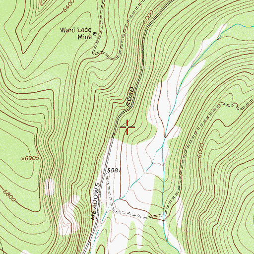 Topographic Map of Lower Dick Creek Mine, MT
