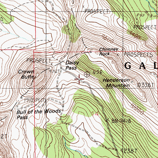 Topographic Map of Little Daisy Mine, MT
