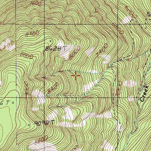 Topographic Map of Bonanza Number 3 Mine, MT