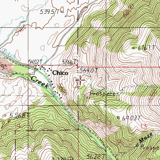 Topographic Map of Alaska Mine, MT