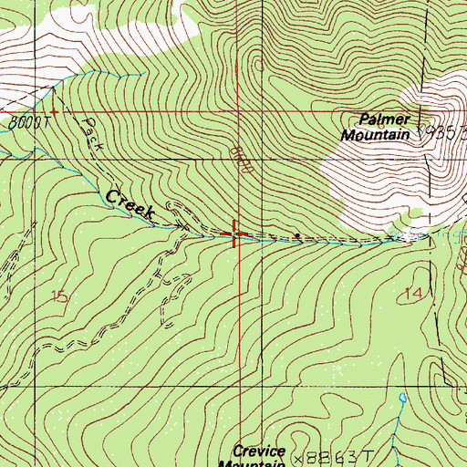 Topographic Map of Spotted Horse Mine, MT