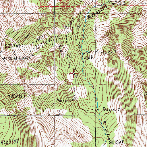 Topographic Map of Queen Esther Mine, MT