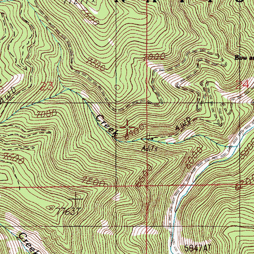Topographic Map of Alice C Mine, MT