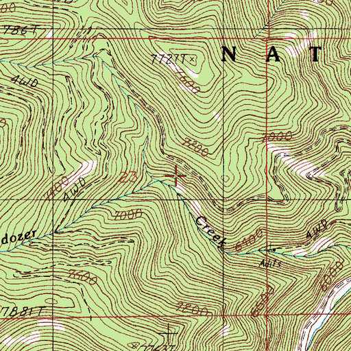 Topographic Map of SE Section 23 Mine, MT
