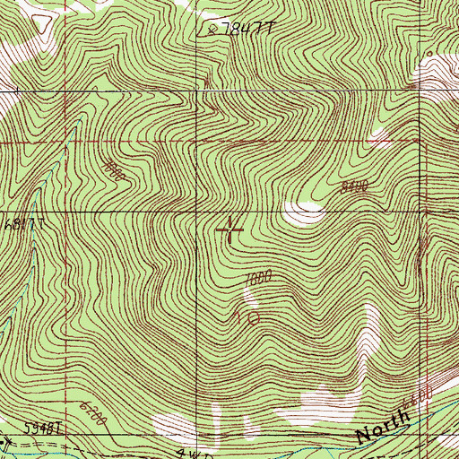 Topographic Map of Mill Mine, MT