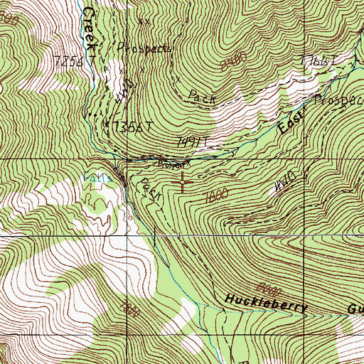 Topographic Map of Section 6 Placer Mine, MT