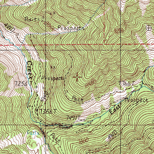 Topographic Map of NW Section 5 Mine, MT