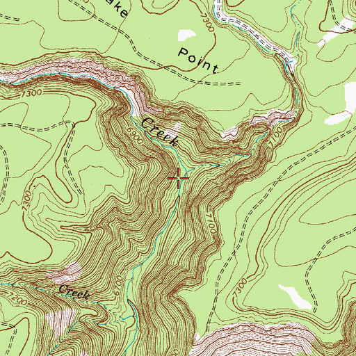 Topographic Map of Milk Creek, AZ