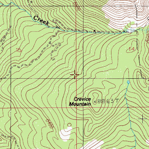 Topographic Map of Helldorado Mine, MT