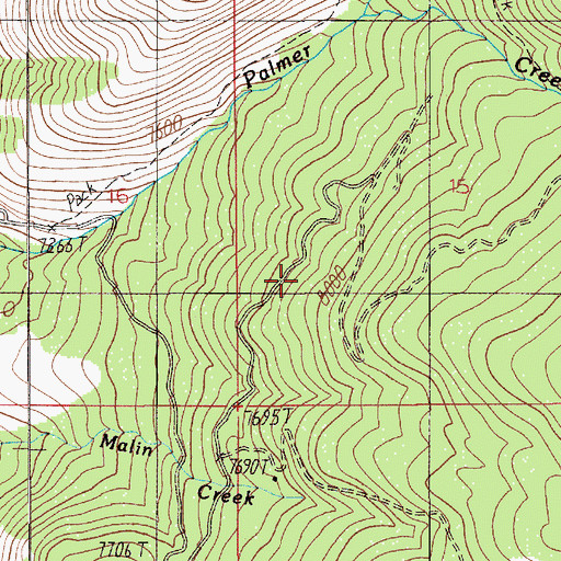 Topographic Map of Kennebeck Mine, MT