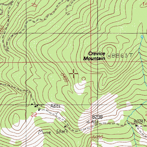 Topographic Map of Jupiter Mine, MT