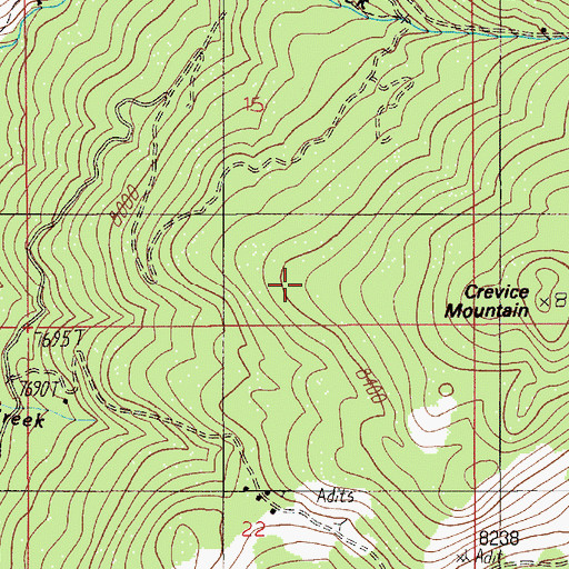 Topographic Map of Emma Mine, MT