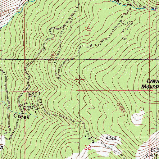 Topographic Map of George Mine, MT