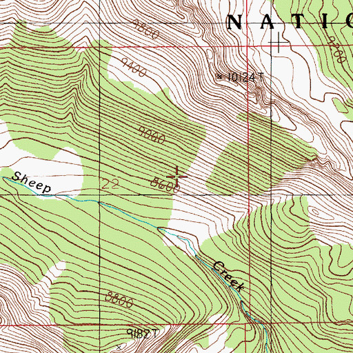 Topographic Map of Black Warrior Mine, MT