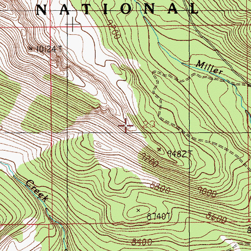 Topographic Map of Grace Lode Mine, MT