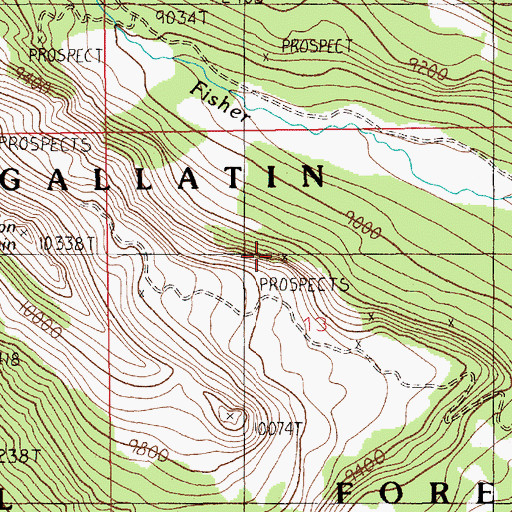 Topographic Map of Elizabeth Mine, MT