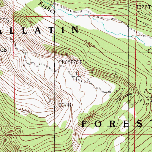 Topographic Map of Schiller Lode Number 2 Mine, MT