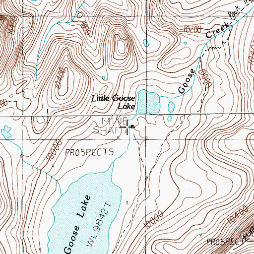 Topographic Map of Copper King Mine, MT
