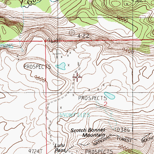 Topographic Map of Luna Number 2 Mine, MT