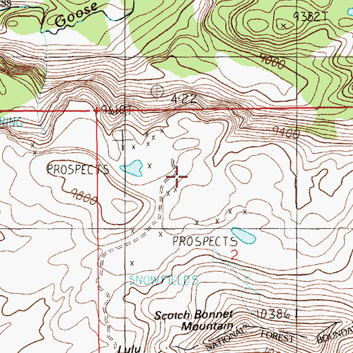Topographic Map of Luna Number 1 Mine, MT