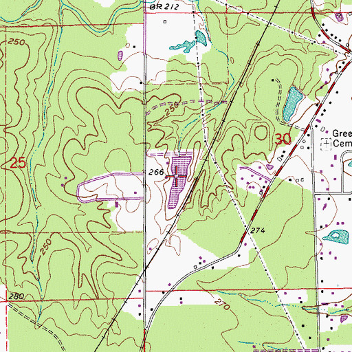 Topographic Map of Neely Lake, AR