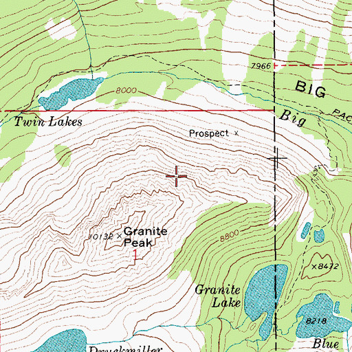 Topographic Map of Granite Mountain Shaft, MT