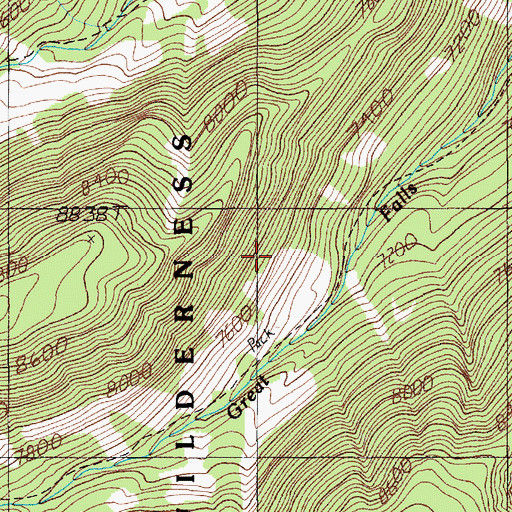 Topographic Map of Red Fox Claim Mine, MT
