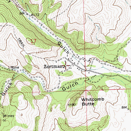 Topographic Map of Alder Gulch Mine, MT
