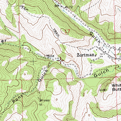 Topographic Map of Alder Gulch Number 5 Mine, MT