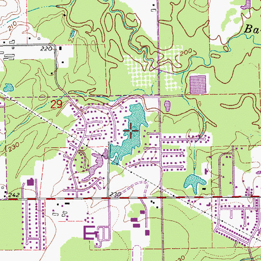 Topographic Map of Midland Lake, AR
