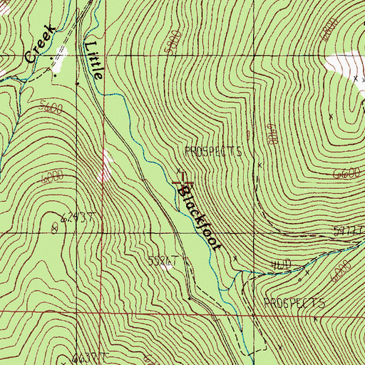 Topographic Map of Golden Anchor Mine, MT
