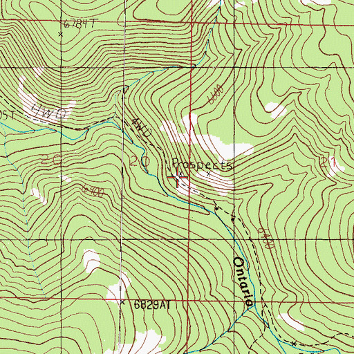 Topographic Map of Hard Luck Mine, MT
