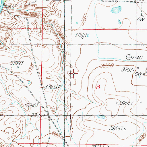 Topographic Map of Kimball Mine, MT