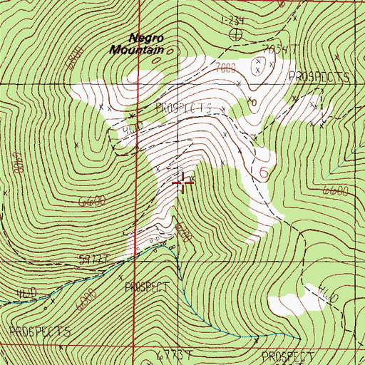 Topographic Map of Mountain View Mine, MT