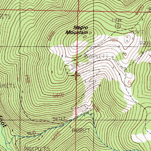 Topographic Map of Big Dick Mine, MT