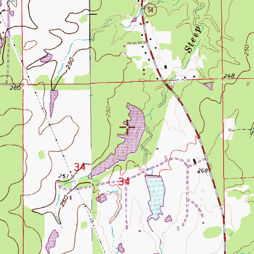 Topographic Map of Rust Foundation Lake Number One Dam, AR