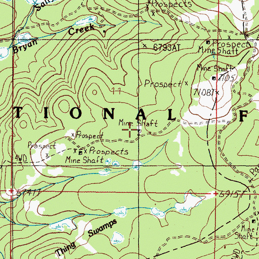 Topographic Map of Excelsior Mine, MT
