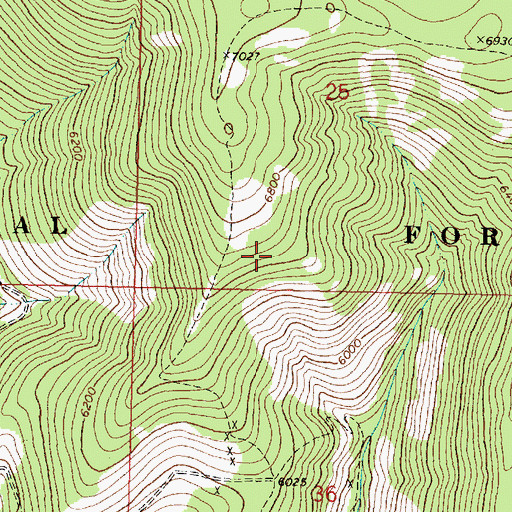 Topographic Map of SW NW Section 26 Mine, MT