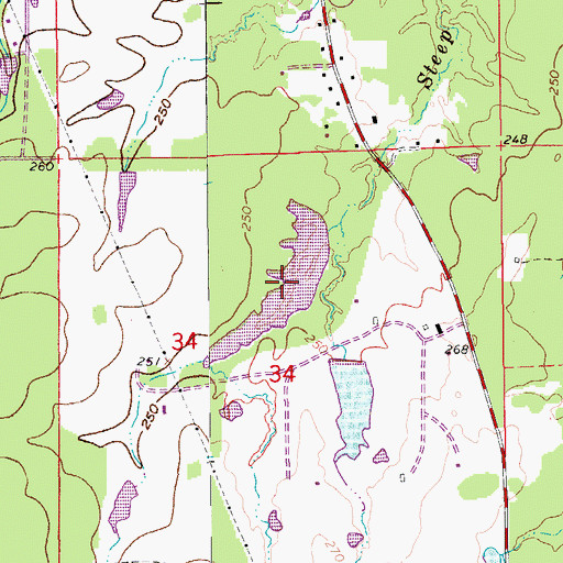 Topographic Map of Rust Lake Number One, AR