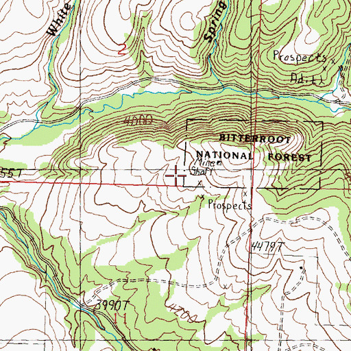 Topographic Map of Red Rock Mine, MT