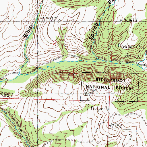 Topographic Map of NW SE Section 2 Mine, MT