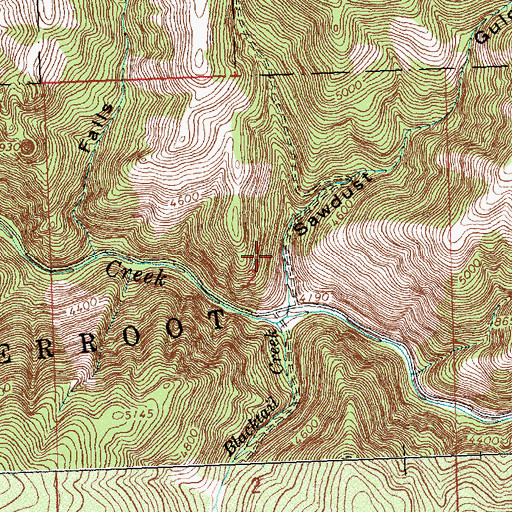 Topographic Map of SW NE Section 2 Mine, MT