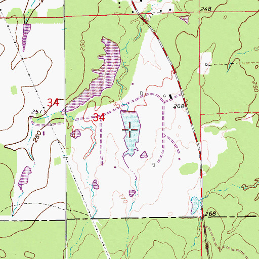 Topographic Map of Rust Lake Number Two, AR