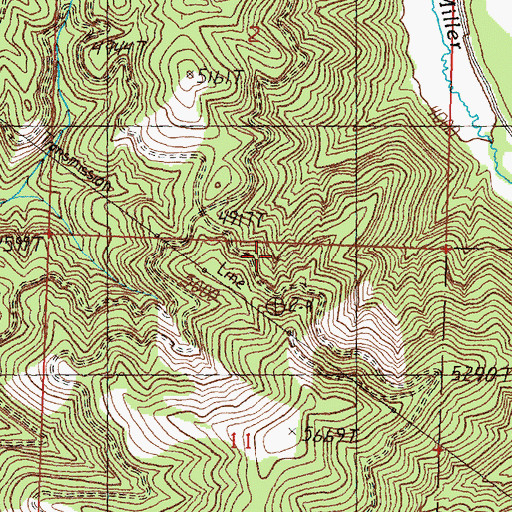 Topographic Map of Berry Rush Mine, MT