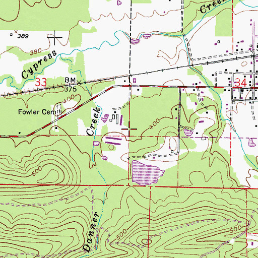 Topographic Map of Willenberg Lake, AR