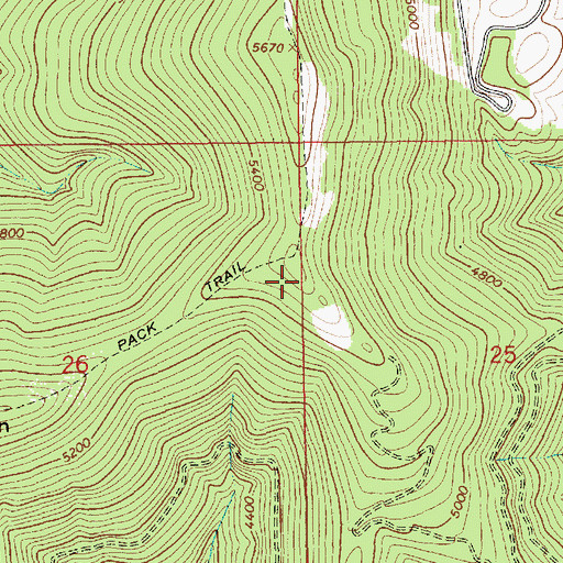 Topographic Map of Ruth V/SID Mine, MT