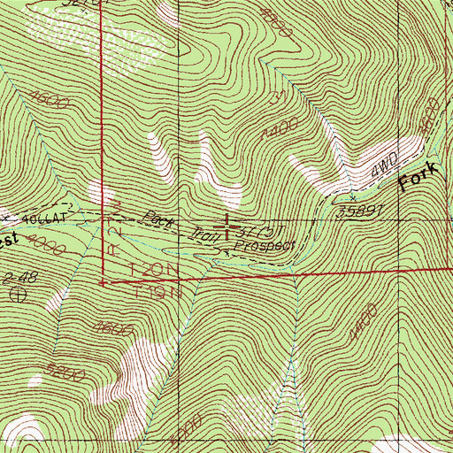 Topographic Map of Miller Mine, MT